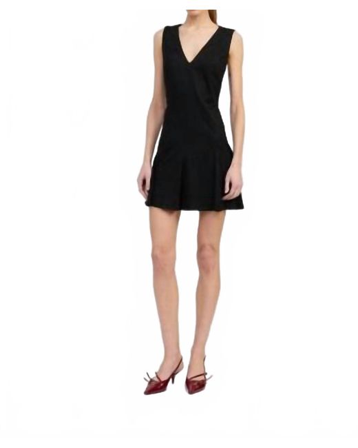 En Saison Nelly V-Neck Mini Dress in Black | Lyst