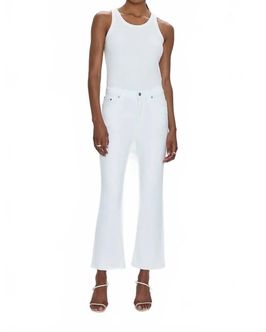 Pistola White Lennon High Rise Crop Bootcut Jean