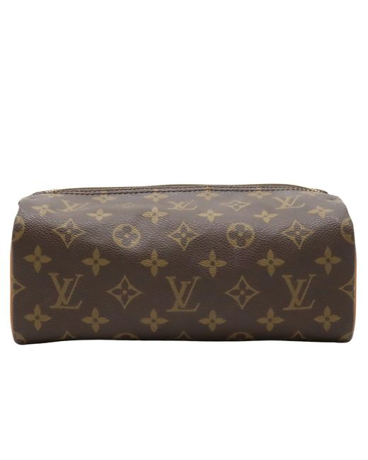 Louis Vuitton Brown Canvas Clutch Bag (pre-owned)