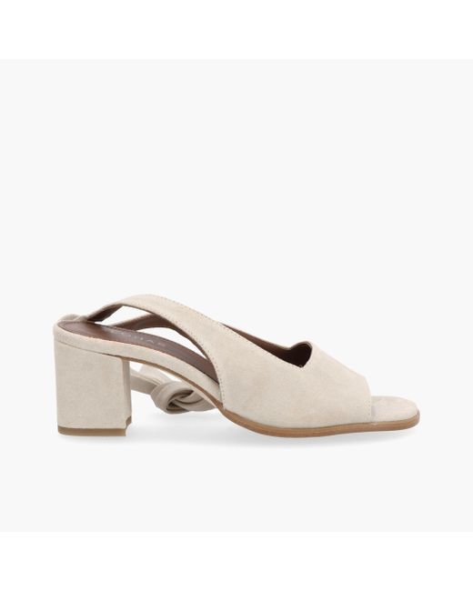 Alohas White Lille Suede Pearl Leather Mules