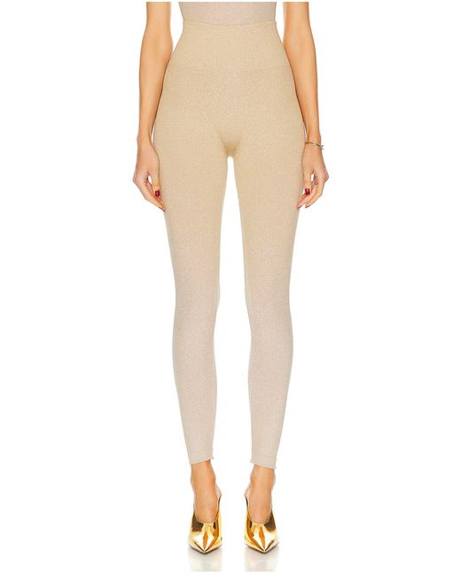 Wolford Natural Fading Shine Leggings In Gold Shine