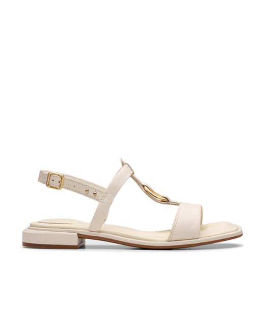 Clarks White Ariany Sling