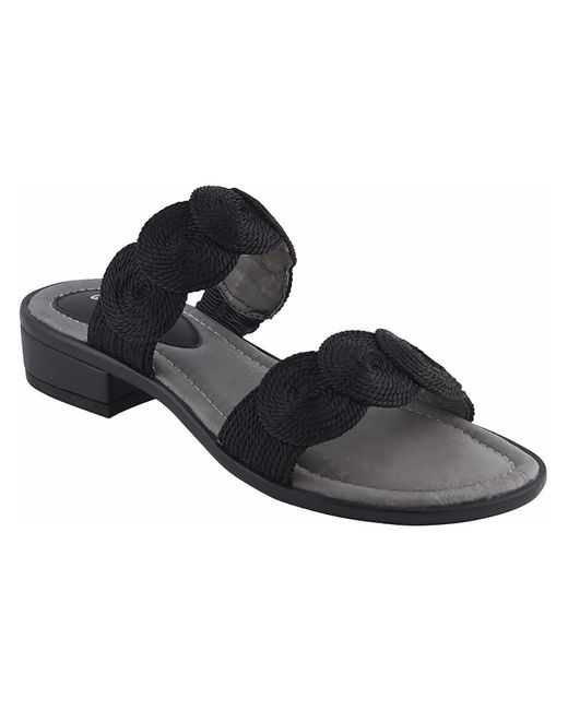 David Tate Black Honey Slip-on Casual Slide Sandals