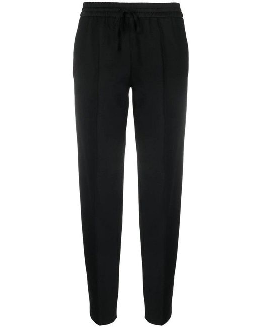 Twinset Black Trousers With Relaxed Fit And Design