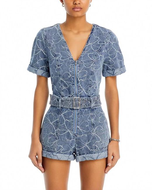 Ramy Brook Blue Galilea Denim Romper