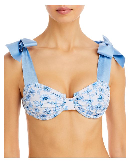 CAPITTANA Blue Ribbon Underwire Bikini Swim Top
