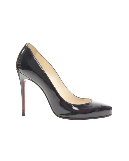 Christian Louboutin White Patent Rounded Point Classic Stiletto Pump