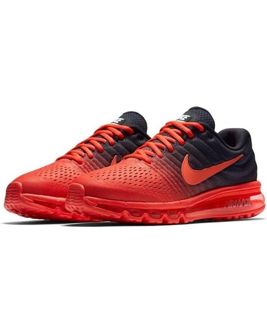 Nike Red Air Max 2017 849559-600 Bright Crimson/black Road Running Shoes Ank326 for men