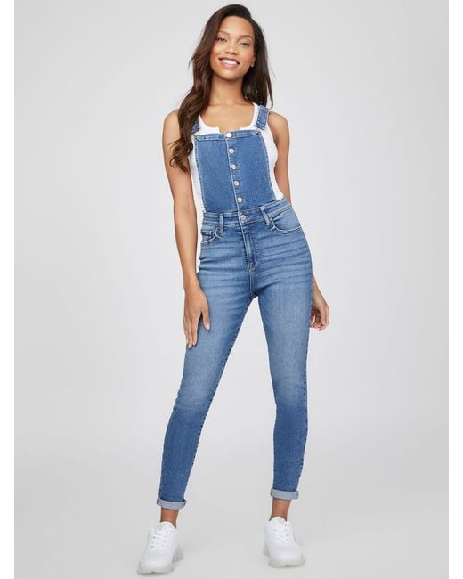 Guess Factory Blue Julep Denim Overalls