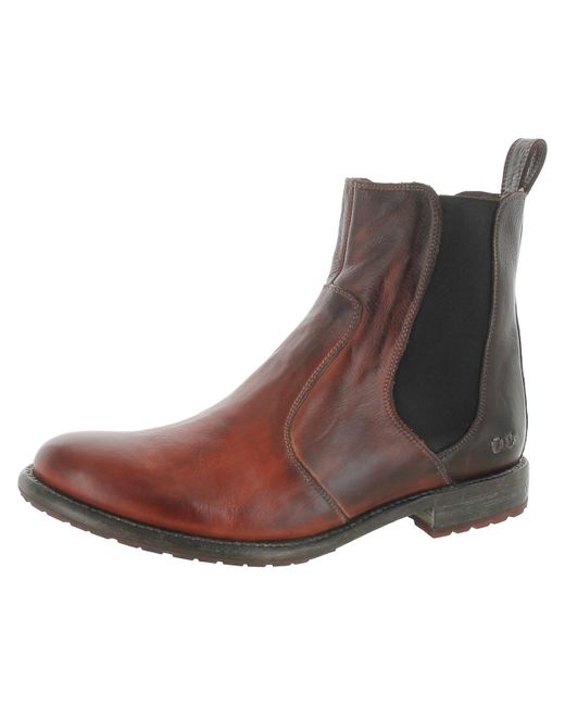 Bed Stu Brown Nandi Leather Distressed Ankle Boots