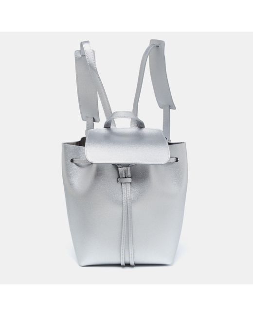 Mansur Gavriel Gray Siler/aregnto Leather Backpack