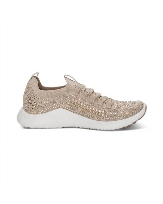 Aetrex Gray Carly Sparkle Sneaker