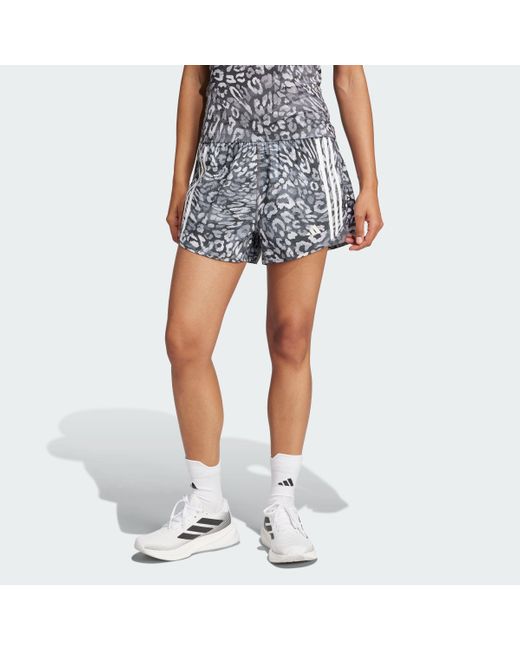 Adidas Blue Own The Run Climacool 3-Stripes Shorts