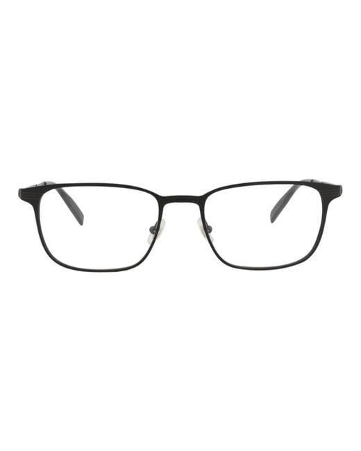 Montblanc Brown Square-Frame Metal Optical Frames for men