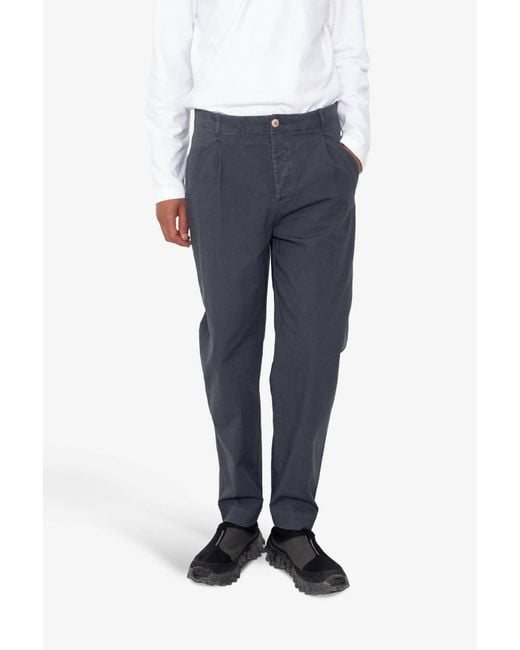 Folk Blue Ripstop Lean Assembly Trousers for men