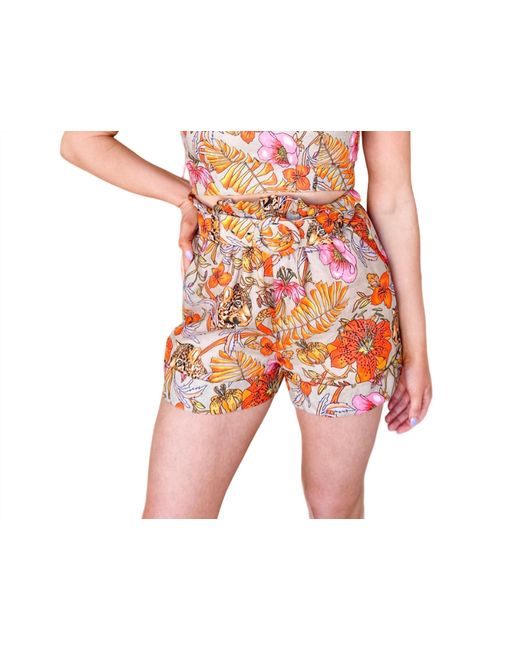 Lavender Brown Red Neon Jungle Shorts