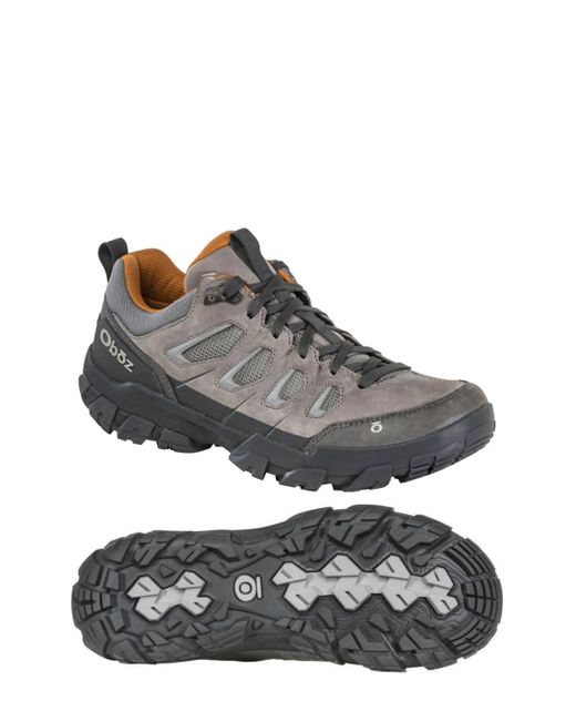 Oboz Gray Sawtooth X Low Hiking Shoes for men