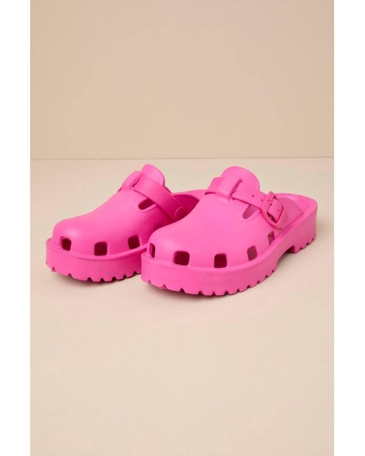 Free People Pink Karlie Buckle Clogs