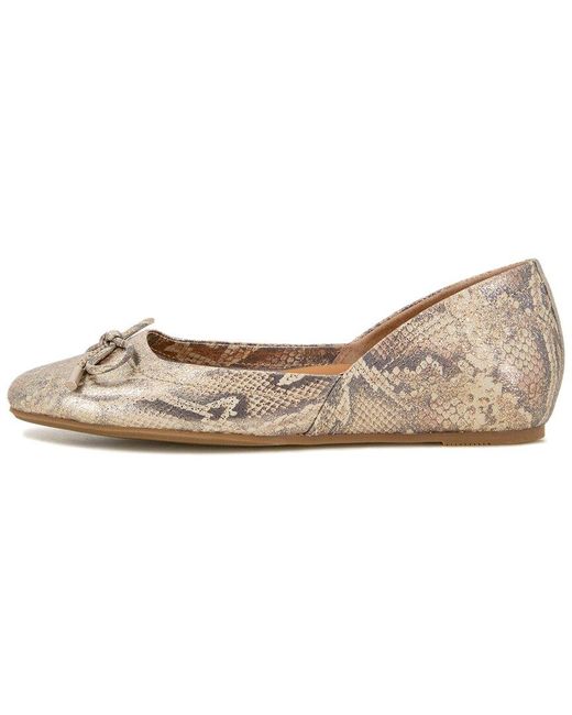 Gentle Souls Natural By Kenneth Cole Sailor Leather Flat