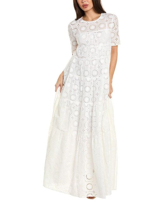 Staud White Hyacinth Maxi Dress