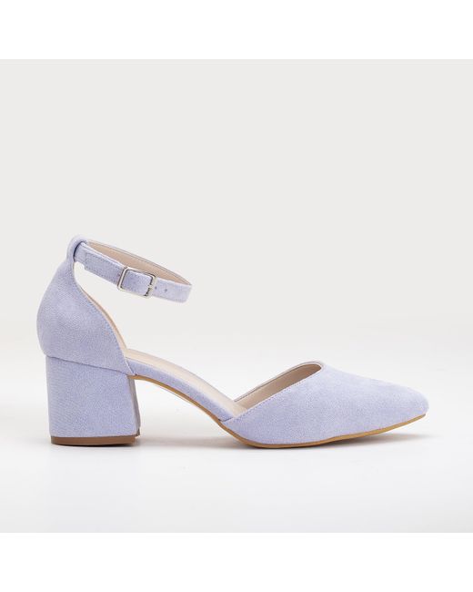 Forever & Always Shoes White Marcelle Low Block Heel Pumps