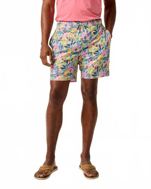 Johnnie-o Yellow Half Elastic Surf Shorts for men