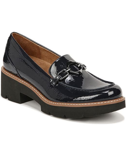 Naturalizer Women's Black Cabaret-O Lugged Sole Slip-On Loafers