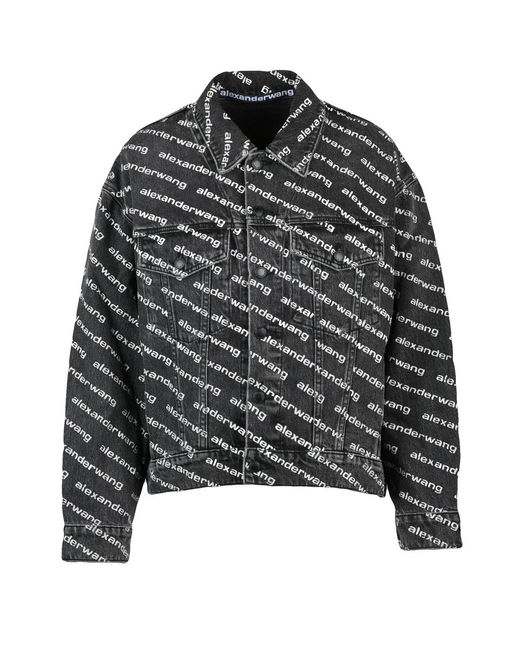 Alexander Wang Black Cotton Logo Jacket