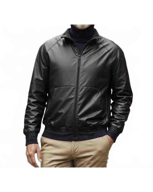 Lusso Beni Black Void Leather Jacket for men