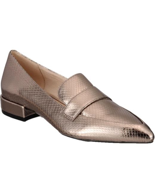 Kenneth Cole Brown Camelia 2 Metallic Slip On Loafers