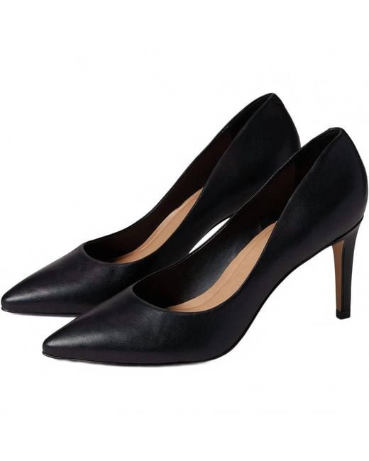 Carrano Black Beatriz Leather Pump Heel