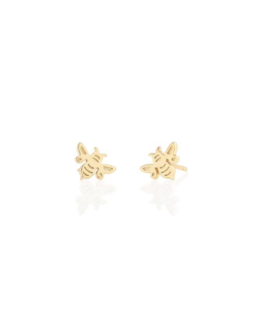 Kris Nations Metallic Bumble Bee Stud Earrings