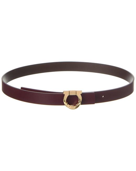 Ferragamo Brown Gancini Torchon Reversible & Adjustable Leather Belt
