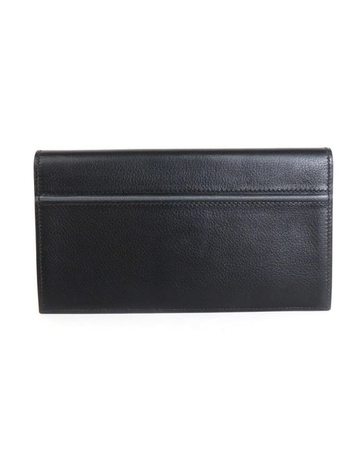 Hermès Black Mc3 Leather Wallet (pre-owned) for men