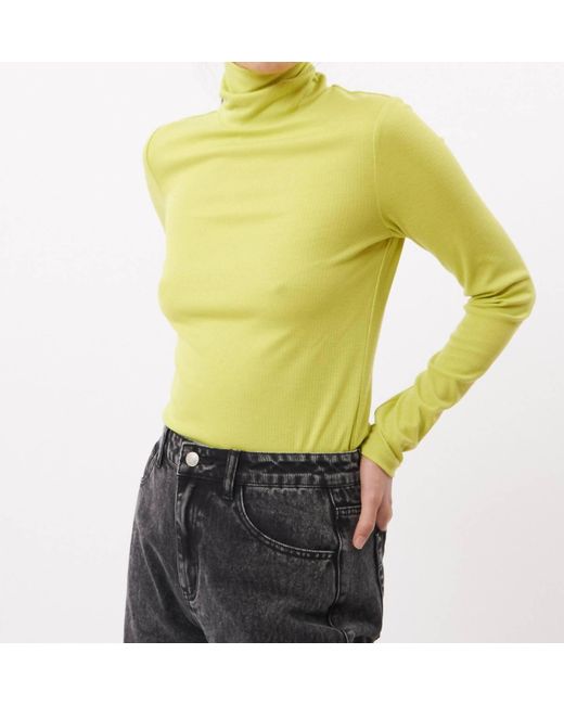 FRNCH Yellow Carmelite Knit Top