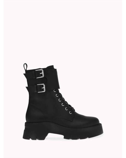 Gianvito Rossi Black Marloe Ankle Combat Boot