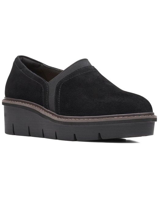 Clarks Clark's Airabell Mid Suedetrim Shoe in Black Lyst
