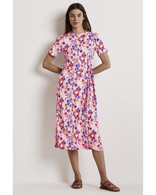 Boden Pink Amanda Jersey Midi Dress