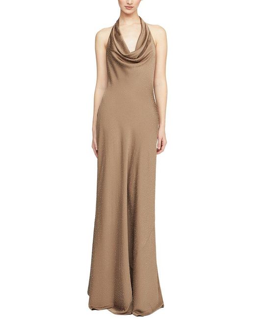 Halston Heritage Natural Sid Gown