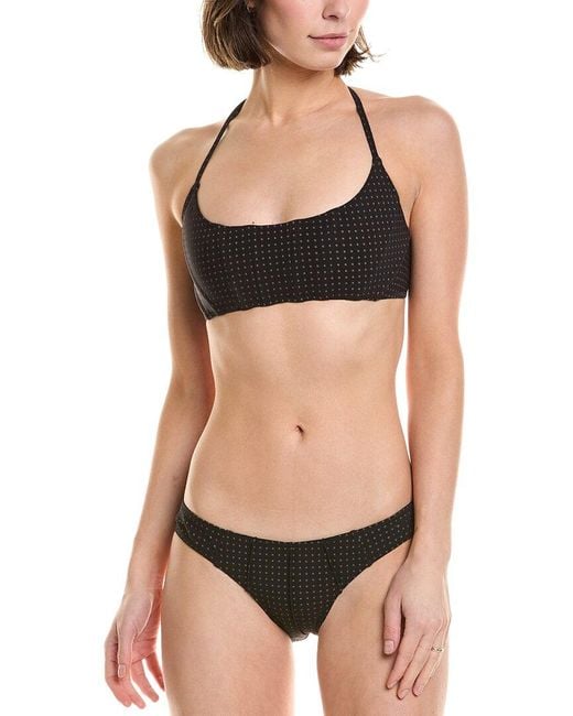 Lisa Marie Fernandez Black 2Pc Corset Bikini Set