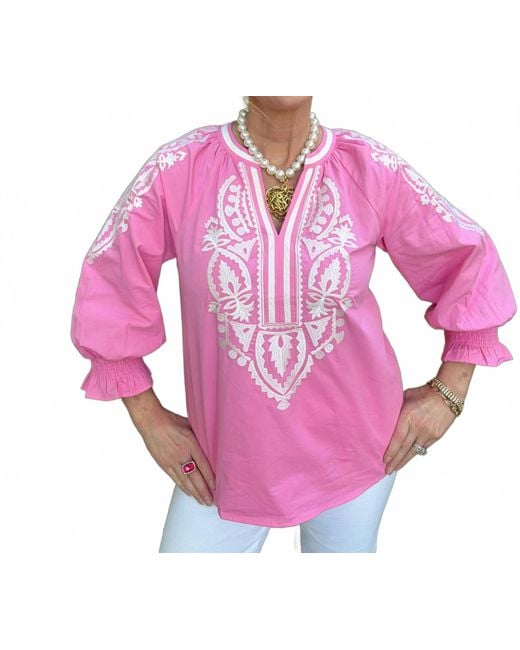Jodifil Pink Chantilly Blouse