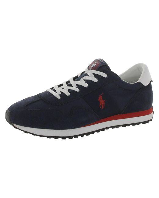 Polo Ralph Lauren Blue Train 85 Textile Manmade Casual And Fashion Sneakers for men