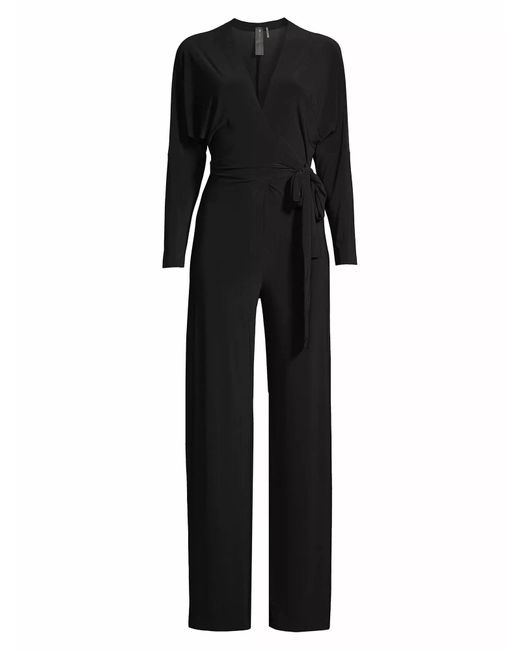 Norma Kamali Black Dolman Wrap Jumpsuit