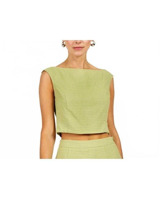 Line & Dot Green Shea Top
