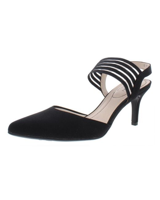 LifeStride Sanya Cushioned Footbed Slingback Dress Heels in Black Lyst