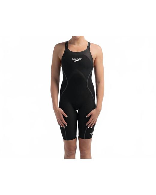 Speedo Black Fastskin Lzr Pure Intent Closedback Kneeskin Swimsuit