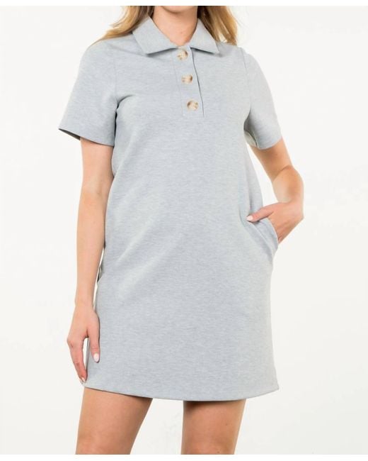Thml Gray Easy Breezy Button Dress