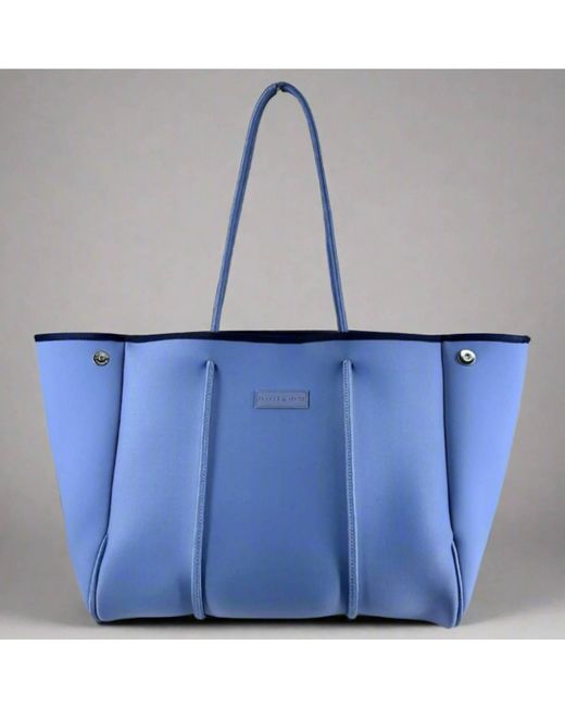 Parker And Hyde Blue Contemporary Neoprene Tote Bag
