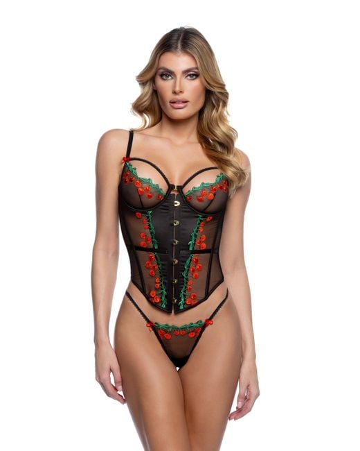 Roma Costume Black Cherry Delight Corset 2Pc Set
