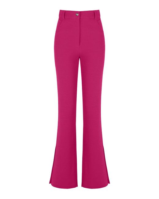 Nocturne Pink High-waisted Slit Pants